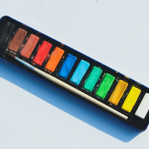 assorted-colored paint case
